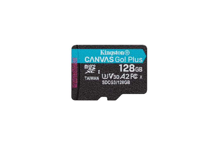 tarjeta microsd plus kingston canvas go de 128 gb