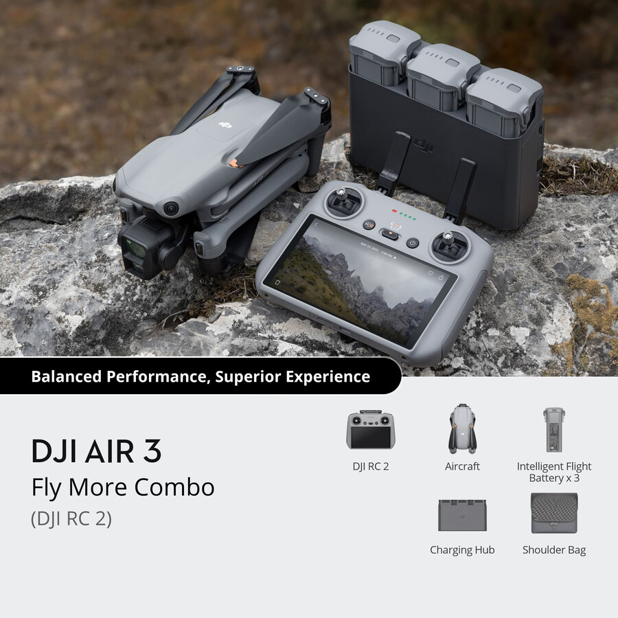 paquete dji air 3 vuela más dji rc 2