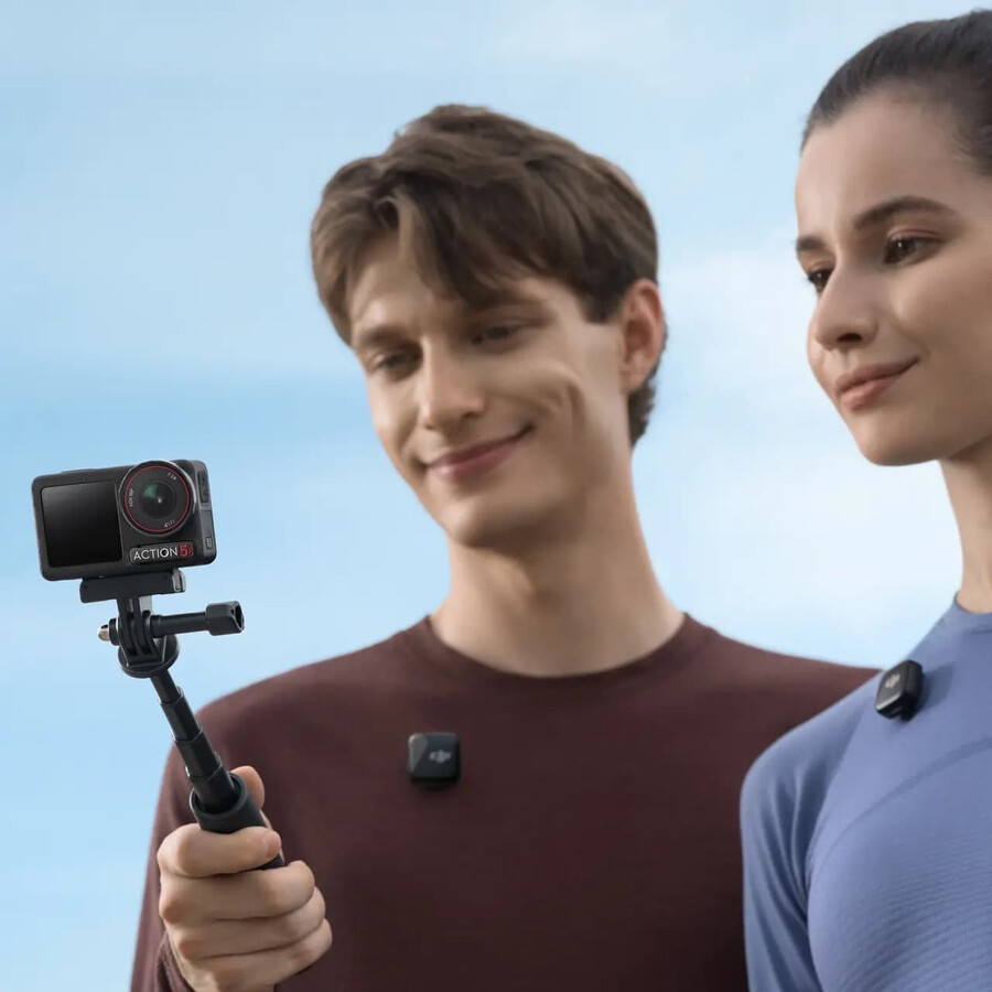 osmo action 5 pro combo vlog dji mic mini mini mango telescópico