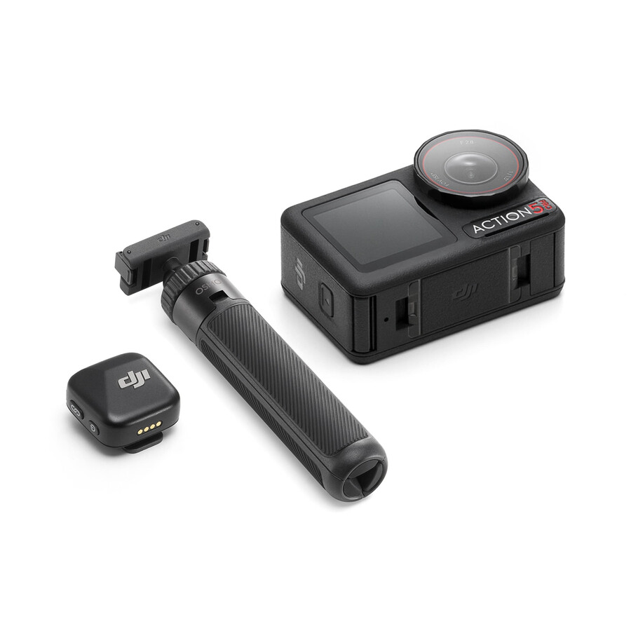 osmo action 5 pro combo vlog dji mic mini mini mango telescópico