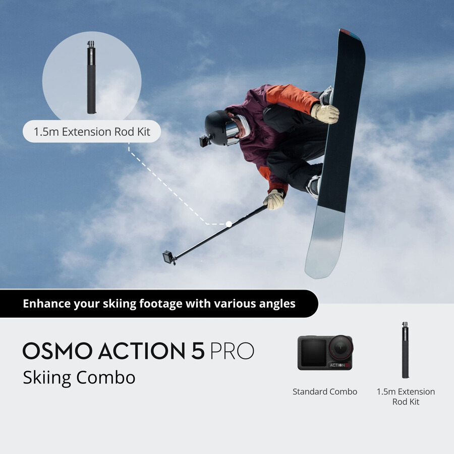 paquete de esquí osmo action 5 pro