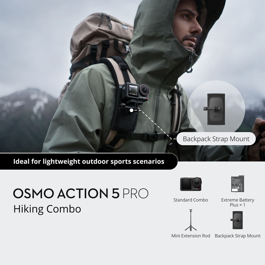 paquete de senderismo osmo action 5 pro