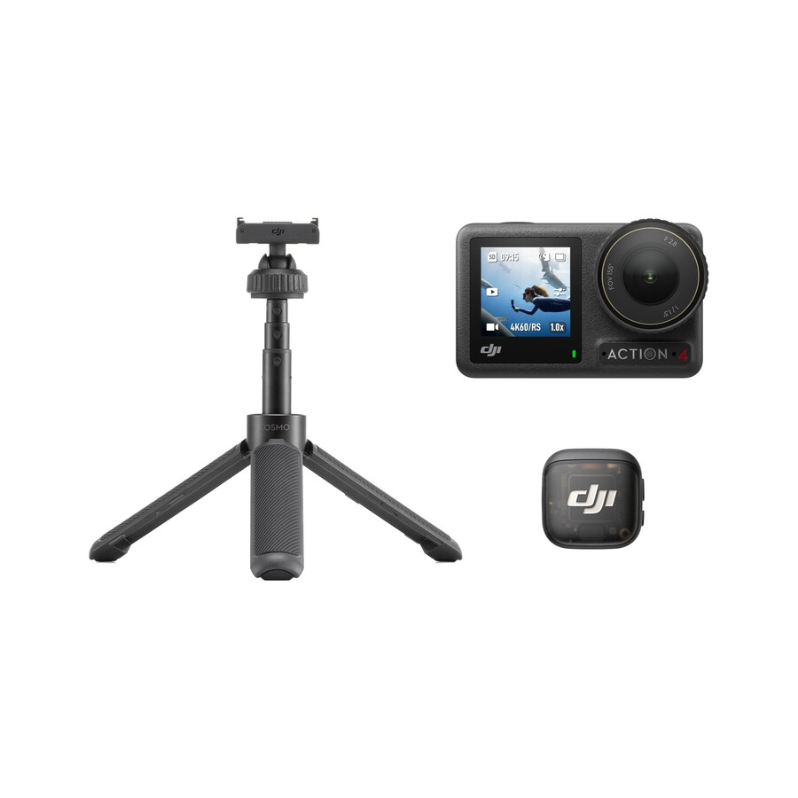 paquete de vlogs de osmo action 4 transmisor dji mic 3 minibarra de extensión
